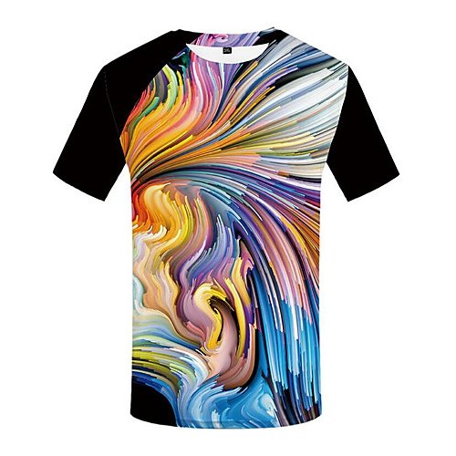 Men daily walk out of chic T-shirts, 3D pleats, prints