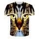 Men daily wear T-shirt, animal round neck, short sleeves