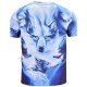 Men slim t-shirt, animal round neck