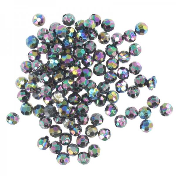 Crystal faceted round beads chameleon