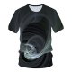 Men out of a chic T-shirt, 3D pleated, print