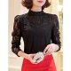 Women T-shirt, solid frame, lace