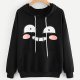 Women Ladies Hooded Long Sleeve Crop Jumper Shirt Pullover Top