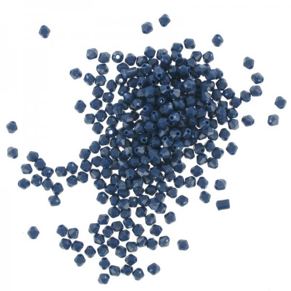 Crystal beads dark blue double-cone