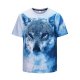 Men T-shirt, animal print round neck