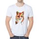 Men casual, daily sports and leisure business, retro large size slim t-shirt, animal, camouflage, camouflage printed round neck,