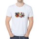 Men casual, everyday sports and leisure business, retro slim T-shirt, graphics, animal, printed crew neck, short sleeves