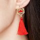 Female earrings hanging earrings tassels female tassel fashion stainless steel alloy sterling silver earrings jewelry