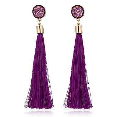 Women earrings hanging earrings tassels long rose flower women fashion earrings jewelry