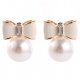 Women earrings imitation pearl earrings jewelry simple bow