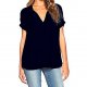 Women's short-sleeved chiffon blouse ordinary T-shirt shirt