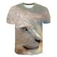 Men Daily Basic Large Size T-Shirt, 3D, Graphics, Animal Printed Round Neck, Short Sleeve