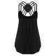 Ladies Bandage Sleeveless Vest Top High and Low Pressure Vest Note Lace Vest