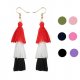 Women earrings stackable creative women tassel bright earrings jewelry