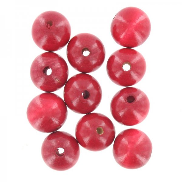 Large wooden beads red