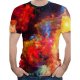 Men T-Shirt, Galaxy Round Collar