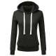 Women solid light pullover hooded sweatshirt shirt top