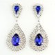 Fashion wedding party diamond earrings crystal earrings (blue, green)