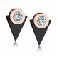 Women cubic zirconia earrings titanium steel metal alloys card