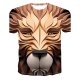 Men T-shirt, 3D, animal, print round neck