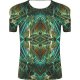 Men sports and casual chic, cotton T-shirt, geometry, 3D, graphic print round neck