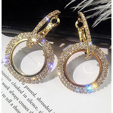 Female Earrings Openwork Paving Stardust Simple Earrings Jewelry Silver