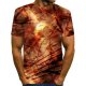 Men everyday fashion, exaggerated T-shirt, color matching, 3D, patterned print crew neck, short sleeves