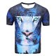 Men daily wear T-shirt, animal round neck, short sleeves