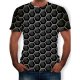 Men T-shirt, 3D printed round neck