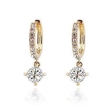 Women zircon earrings with round cut aura cubic zirconia earrings jewelry