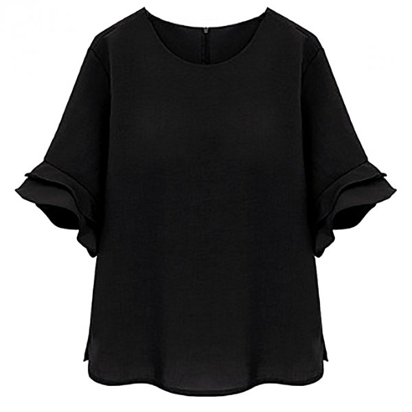 Women Large Size Loose Tunic Butterfly Sleeve Top Summer T-Shirt