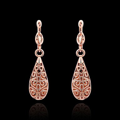 Female zircon earrings, zircon, platinum-plated gold, silver fashion