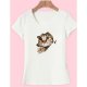 Women Basic T-shirt, Animals Cat, print