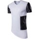 Men T-shirt, solid color, color V-neck, short-sleeved