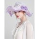 Female basic cute silk sun hat flower