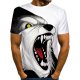 Men everyday fashion, exaggerated T-shirt, color block, 3D, animal print round neck, short sleeves