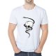 Men casual, daily sports and leisure business, elegant large size slim T-shirt, graphics, skull print round neck, short sleeves