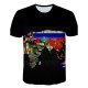 Men daily large size T-shirt, 3D, patterned print crew neck, short sleeves