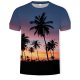 Men cotton T-shirt, tree, leaf print round neck