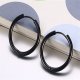 Women earrings, stainless steel, black fashion daily leisure