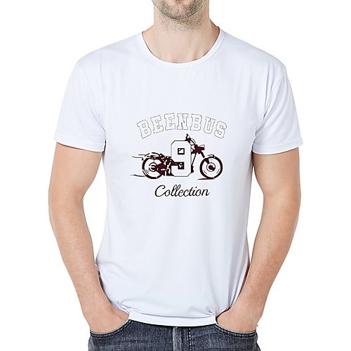 Men casual, daily sports and leisure business, elegant large size slim t-shirt, graphics, printed crew neck, short sleeves