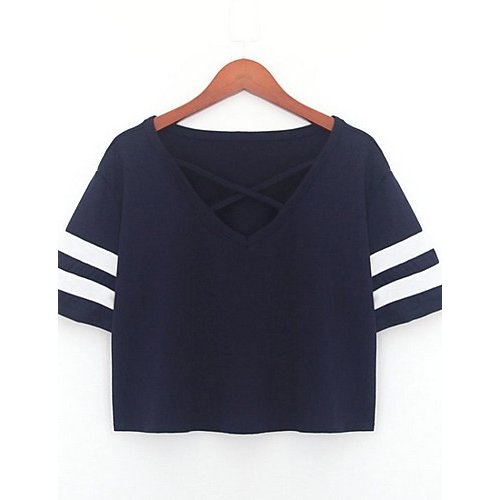 Women basic T-shirt, solid color