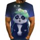 Men Casual, Daily Bar Fashion, Exaggerated T-Shirt, 3D, Animals, Fantastic Beast, Print