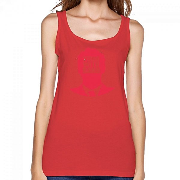 Women printed vest vest red