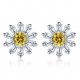 Women cubic zirconia earrings flower fashion classic fashion accessories daily