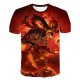 Men casual everyday chic, exaggerated T-shirt, 3D, animal, print