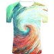 Men sports, cotton T-shirt, Galaxy, 3D, graphic print round neck