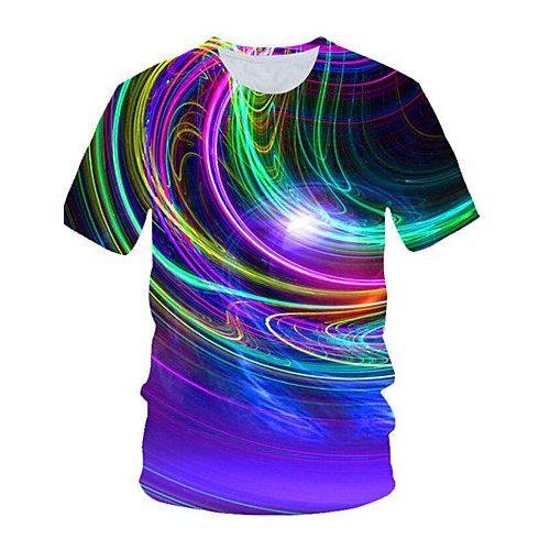 Men out of a chic T-shirt, 3D pleated, print