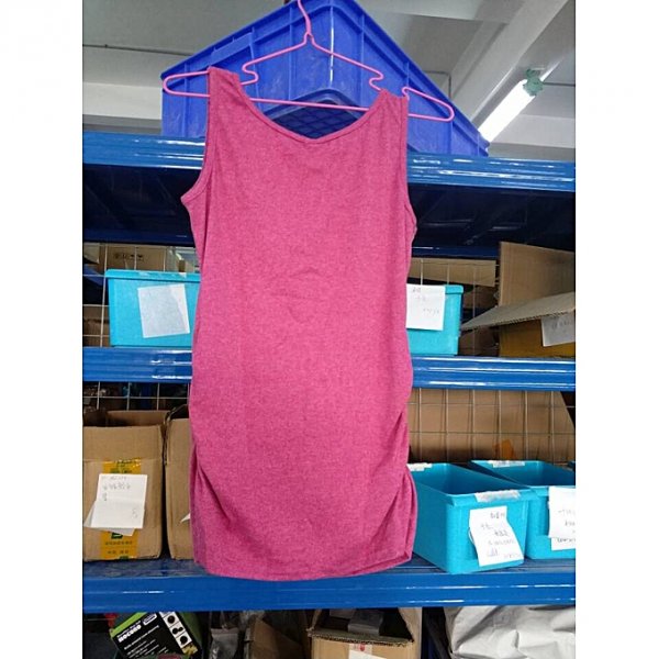 Female fertility solid round neck sleeveless ruched tank tops vest pregnancy