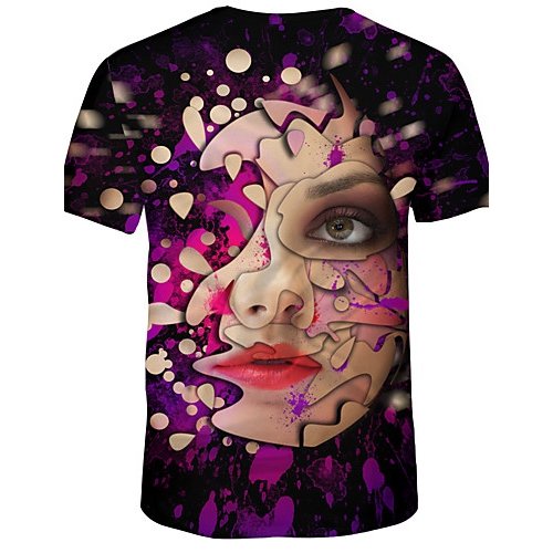 Men T-shirt, 3D round neck